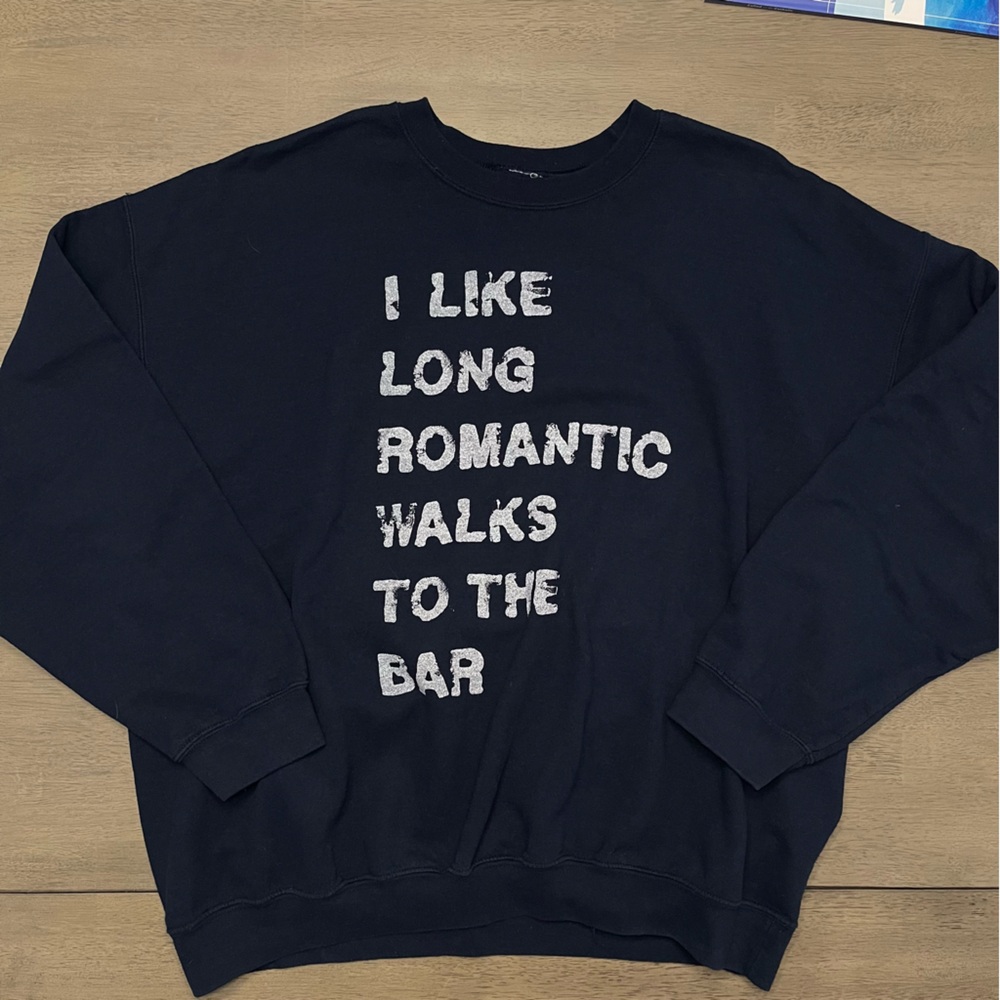 Body rags clothing co Navy blue crewneck